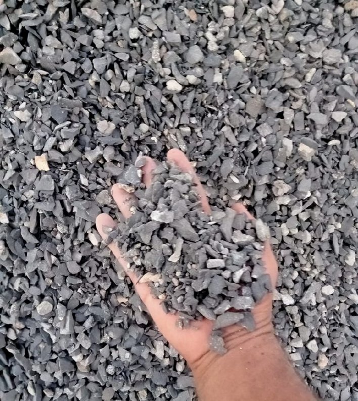 Quarry material stockpile